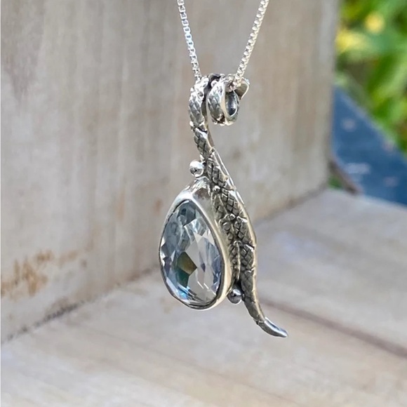 White Topaz Necklace - Picture 7 of 16